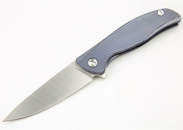В продаже!! Высококольный Flipper складной нож D2 Take Blade CNC TC4 титановый сплав ручки шарикоподшипника быстрых открытых карманных ножей с подарочной коробкой