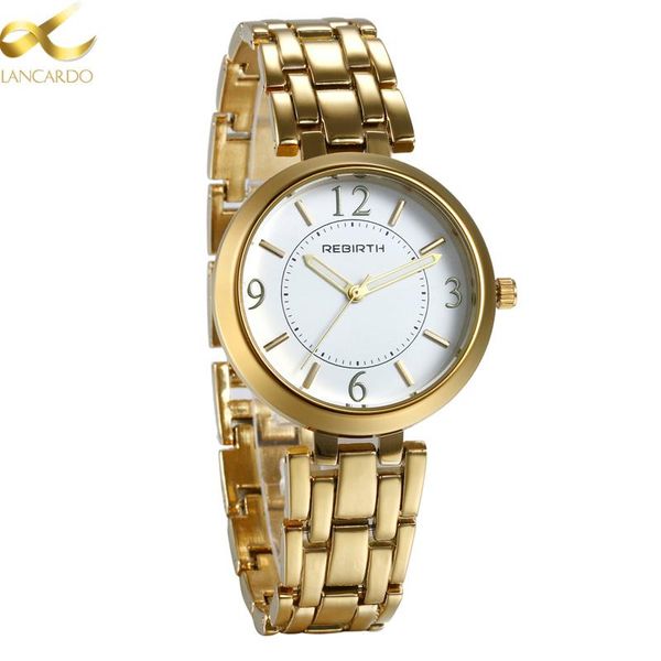 

wristwatches lancardo gold watch for women quartz watches ladies female wrist girl clock relogio feminino with box, Slivery;brown