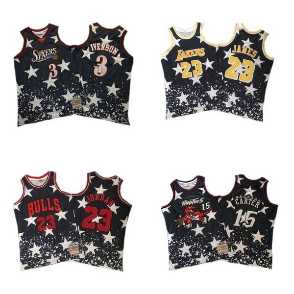 

tracksuit jerseys a basketball jersey embroidered by iverson james mcgrady on independence day, Gray