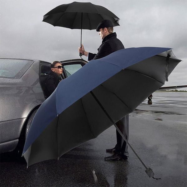 

umbrellas windproof folding umbrella women rain 3 fold men 10 bone car luxury large business female male gifts parasol