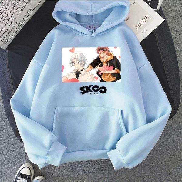 

men's hoodies & sweatshirts anime sk8 the infinity sweatshirt printed langa for men/women fashion kawaii clothes oversize manga, Black