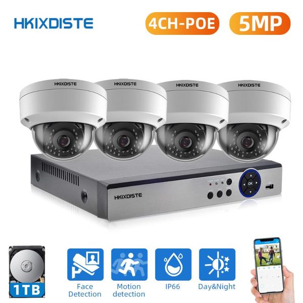 

nvr system h.265 audio record camera kit outdoor p2p ir cctv surveillance home security video set wireless kits