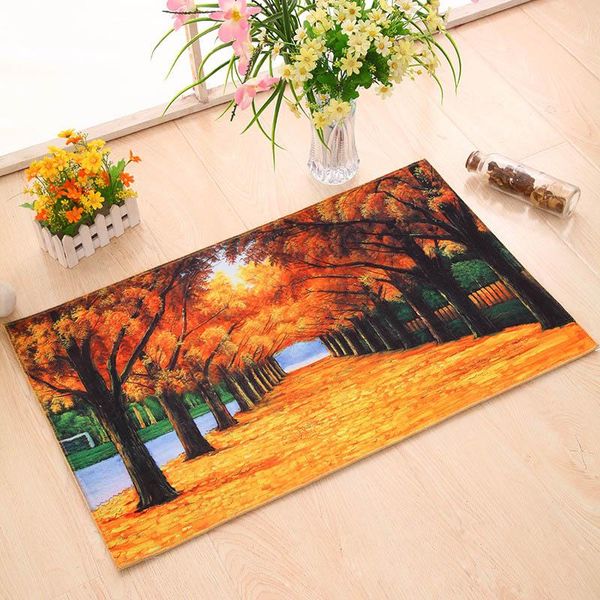

carpets 3d scenic printed carpet bathroom anti-slip mats floral 40x60cm floor mat bedroom alfombras dormitorio