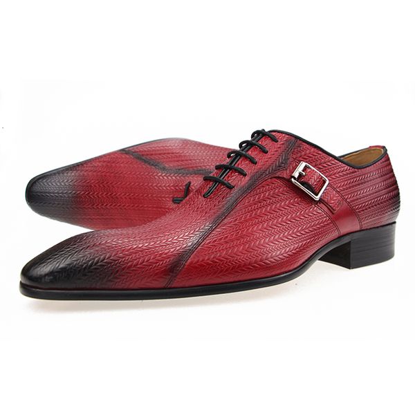 

dress shoes men wedding genuine brock for lace up shoe leather sapato office printing oxfords zphb, Black