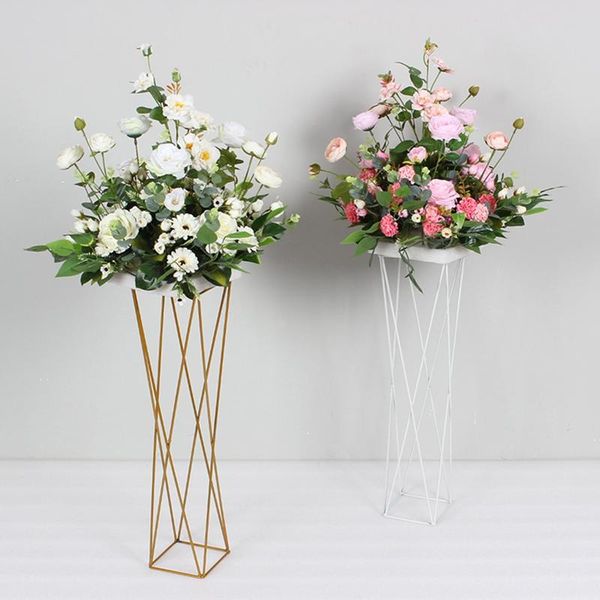 

45cm artificial flower bouquet road guide ball party wedding home decor table centerpiece rose daisy peonies leaf decorative flowers & wreat
