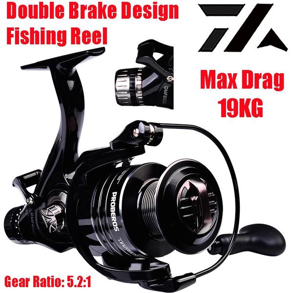 

baitcasting reels 2021 19kg max drag carp front rear dual brake spinning fishing reel sealed ball bearing prevent fine sand wheels