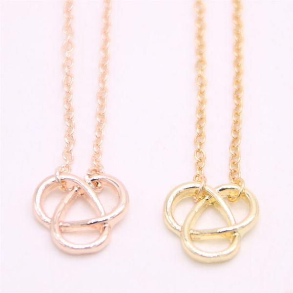 

trendy petals pendant hollow out design necklace geometric flower class gold silver rose three color optional