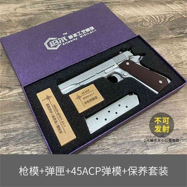 

9687sauer m1911 metal model 1:2.05 simulation large alloy hand grab boy toy gun cannot be fired