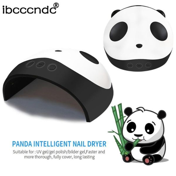 

nail dryers 36w machine electric uv led lamp cute panda curing polish manicure quick-dry non-blacken not dazzling equipment