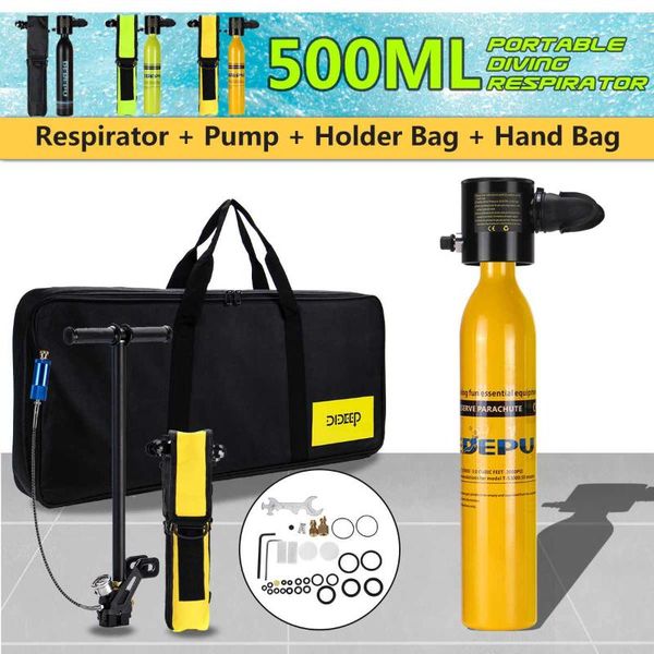 

diving accessories 500ml system mini scuba air tank oxygen cylinder reserve bucear snorkeling equipment tauchflaschen