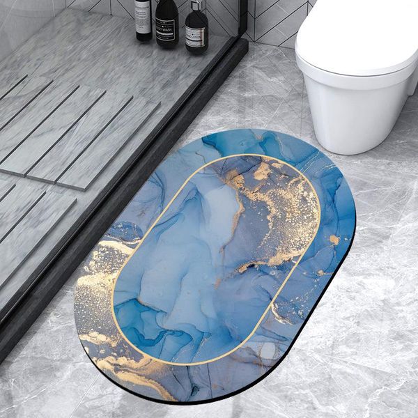 

bath mats technology velvet floor mat natural rubber soft diatomite rug water absorben toilet non-slip bathroom decoration