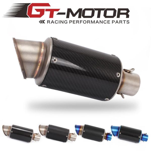 

motorcycle exhaust system gt motor - 36-51mm muffler pipe carbon fiber for many