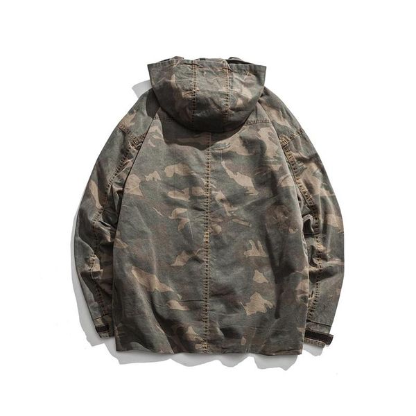 

men's casual shirts x 2021 spring hooded trend camouflage jacket, White;black