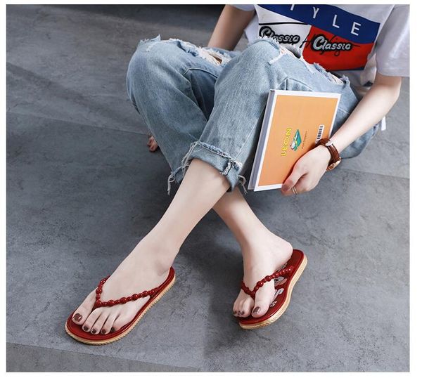 

bear flip flops women's summer slipper flat bottom clip foot fashion indoor and outdoor home beach shoes wholesale, Black