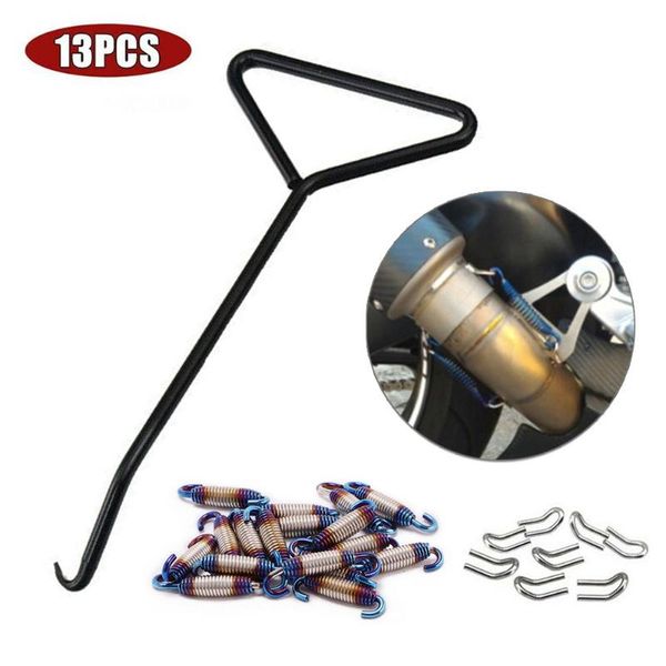 

manifold & parts exhaust springs+hooks hooks motorcycle mounting muffler pipe set