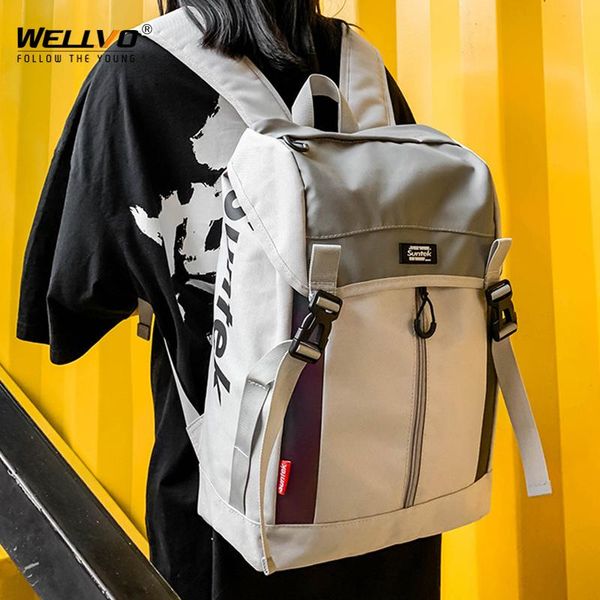 

backpack men teenage backpacks with reflective strip waterproof oxford male school boys bagpack large capacity bolsa bags xa791zc