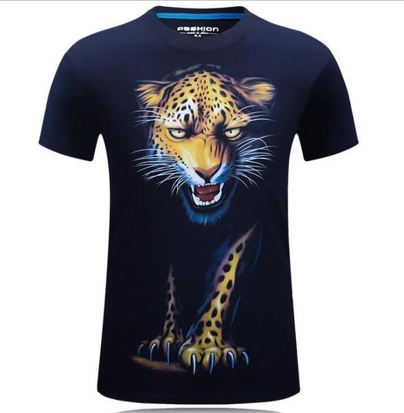 

factoryvd9g men summer designer shirts 3d for lion and leopard print t shirt mens clothing casual short sleeve tshirt, White;black