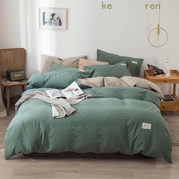 

bedding set 100% cotton family twin size classic double bedspreads 40s quilt cover 220x240 soft duvet  sets