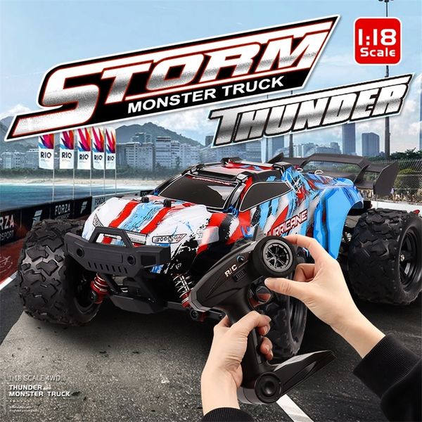 

50km/h drift toy rc truck 4x4 car waterproof remote control off-road trucks radio for boys children 220315