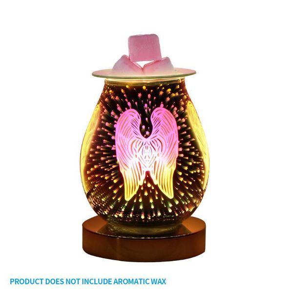 

touch dimming 3d glass lamp night light candle fragrance lamps