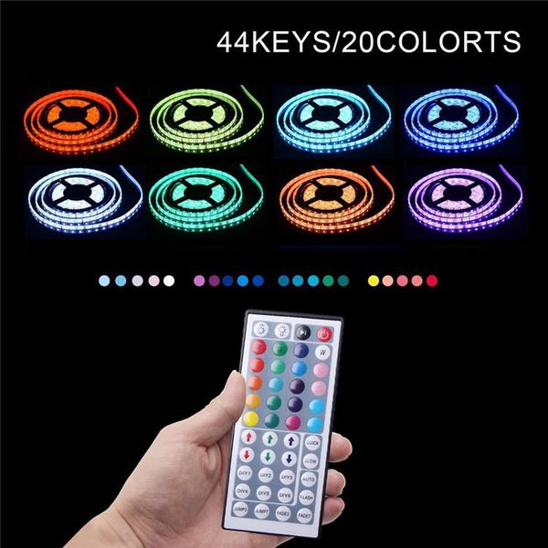

strips 1m 2m 3m 4m 5m 44 key usb luces led strip tv backlight rgb light waterproof 5v smd neon lights for hdtv pc room lighting