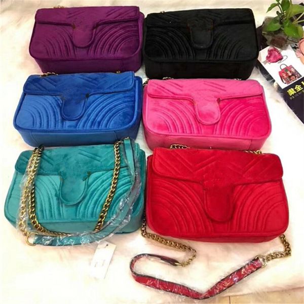 

women designer evaning shoulder bag high-end luxurys handbags flap cross crossbody messager bags outdoor purse smooth velvet smaller size