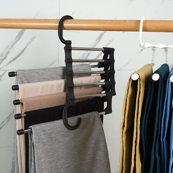 

hangers & racks multi-layer pants hanger horizontally or vertically folding stainless steel clothing rack closet storage for tie scarf js23