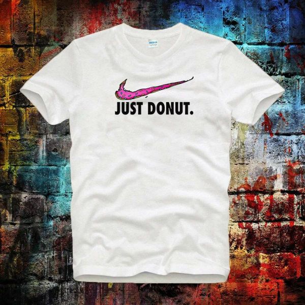 

just donut funny parody tee t shirt b718, White;black