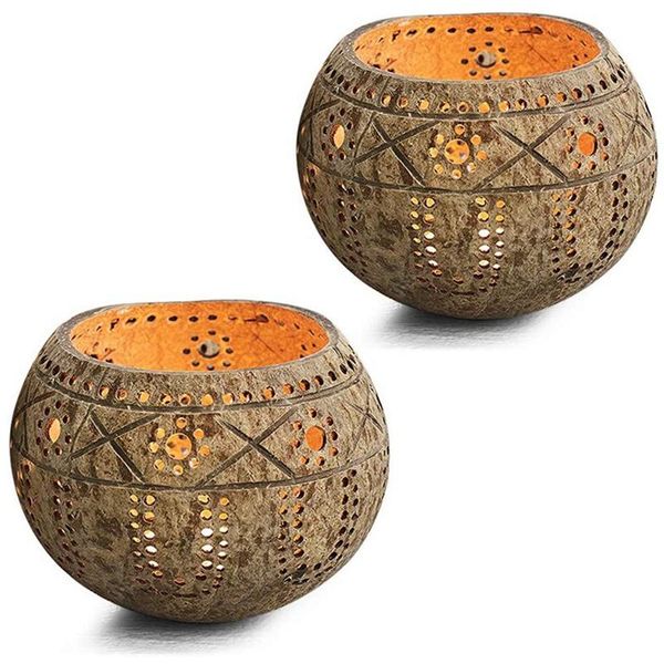 

candle holders -candle coconut shell bowl,candle holders,handmade holder for tealight small pillar,storage bowl
