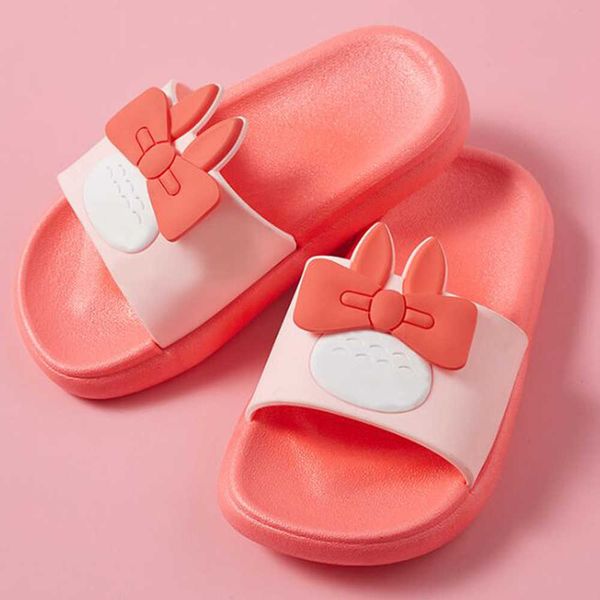 Летние детские тапочки для девочек для девочек PVC мягкие нескользящие пляжные сандалии дома ванная комната флип флопс родитель-ребенок QQ315 210712