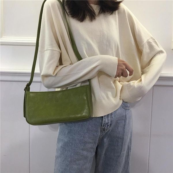

evening bags 2021 retro niche simple underarm baguette fashion one-shoulder handbag
