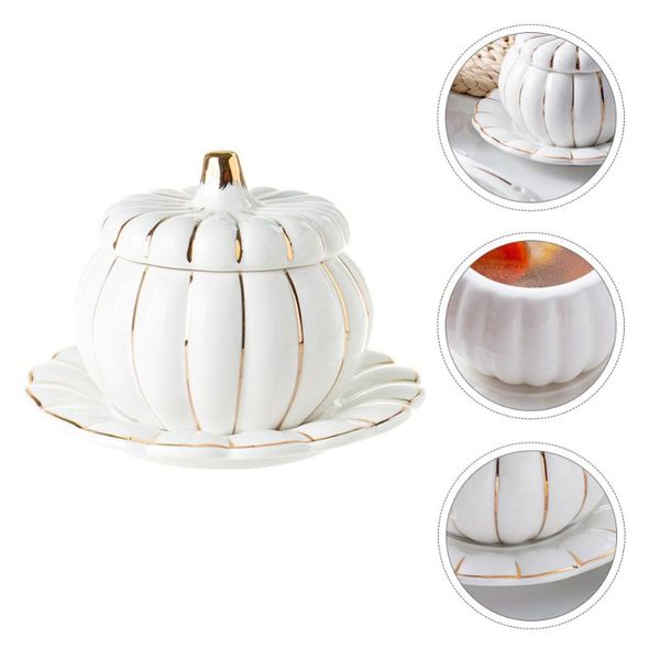 

set ceramic soup bowl plate unique cup dish kitchen supplies (white) mugs