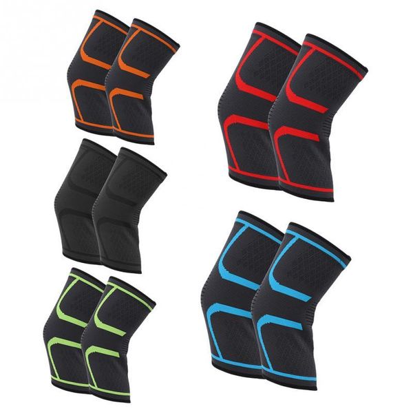 

elbow & knee pads support fitness running cycling brace kneepad basketball sport gym knitting elastic nylon protector sports safety, Black;gray