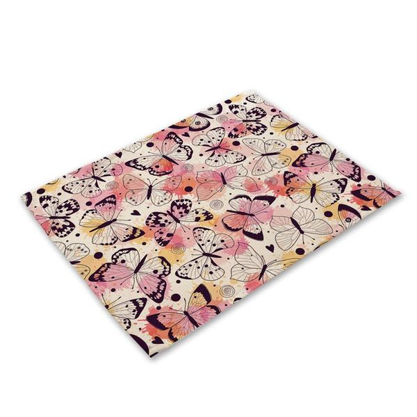 

table runner butterfly pattern mat kitchen decoration fashion flower napkin for wedding placemat dining accessories