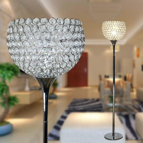 

modern fashion simple creative living room bedroom study k9 crystal led floor lamp lamps