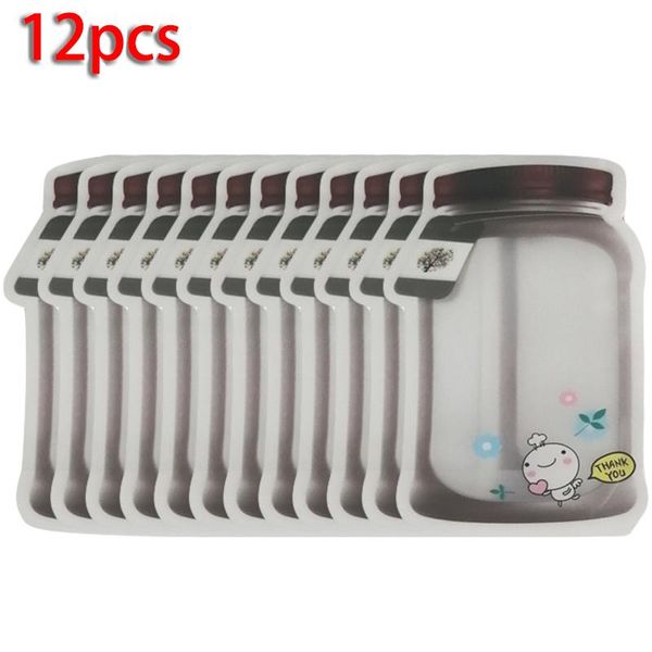 

hanging baskets 12pcs/set clear bags food storage preservation airtight reusable snack saver pouches home organizer