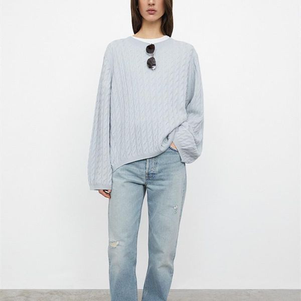 

women's sweaters women o-neck twist stripes knitted sweater female long sleeve loose knitwear pullover top, White;black