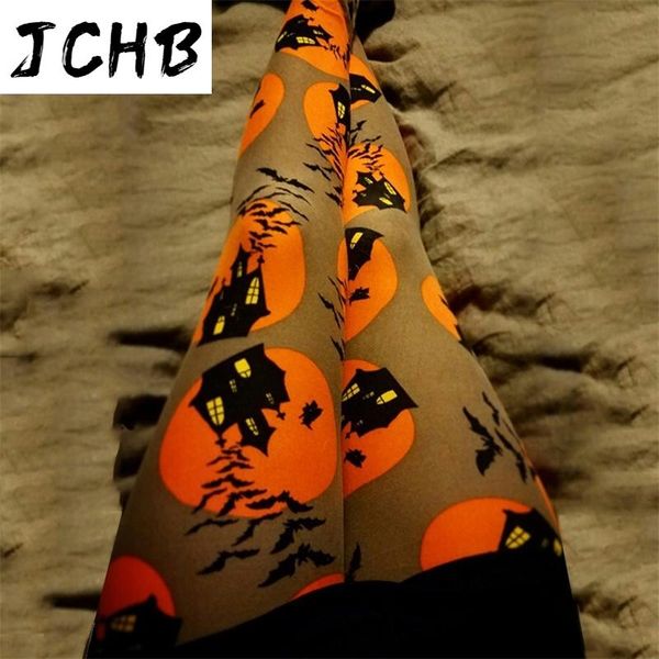 

women's leggings pumpkin halloween ghost print women pants woman casual slim bodycon trousers autumn winter clothes yellow black