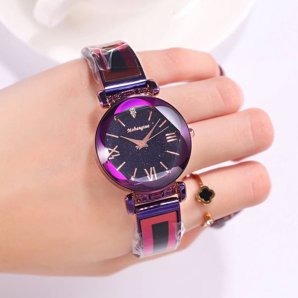 

twist watch high grade star women's waterproof, Slivery;brown