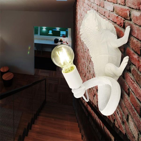 

wall lamps nordic lizard resin decorative living room study bedroom bedside white animal tabledecor desk lights fixtures