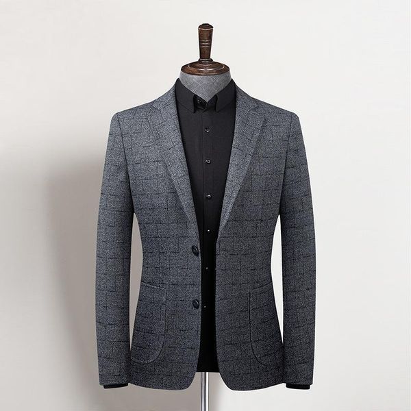 

men's suits & blazers light luxury business suit fashion pinstripe plaid korean version single breasted slim fit casual, White;black