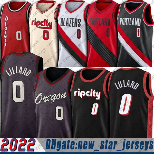 

blazer damian 0 lillard jersey 75th anniversary portlands 2022 trail city basketball jerseys weber state university, Black;red