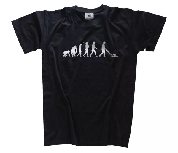 

silver edition lawnmower gardener garden lawn evolution t-shirt s-xxxl, White;black