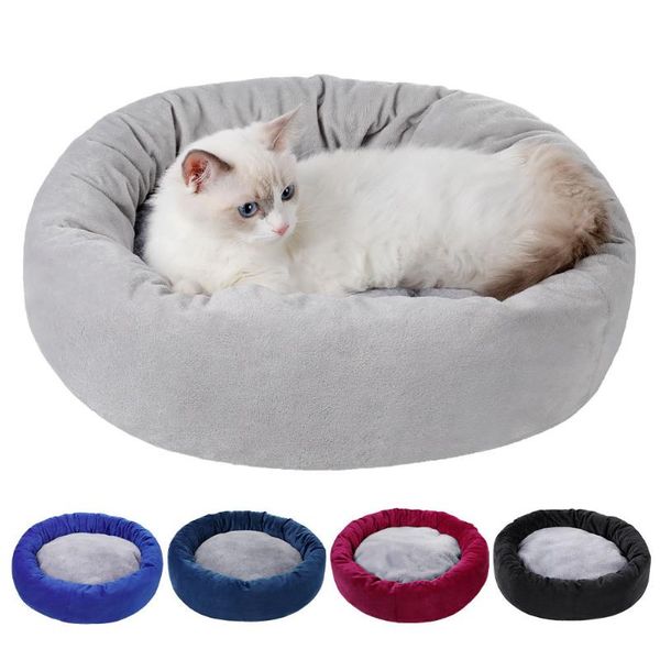

cat beds & furniture bed house soft cats nesk plush cushion accessories for kitten puppy non-slip waterproof bottom pet products