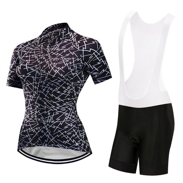 

racing sets 2021 women summer cycling jersey shorts shirt clothing set bicycle mtb bib pants suit bike dress clothes kit maillot uniform gel, Black;blue