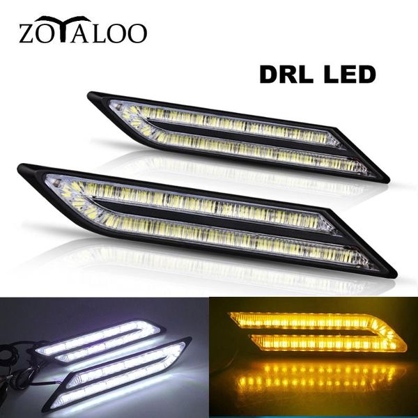 

2pcs drl led daytime running lights 33smd car light assembly for waterproof driving daylight white emergency