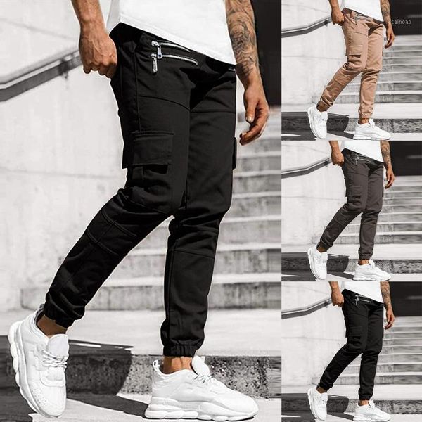 

men's pants casual sports jogging trousers lightweight hiking work outdoor pant, Black