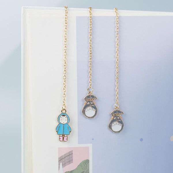 

pcs kawaii korean cartoon metal pendant bookmarks book marker for books page holders school office supplies stationery bookmark