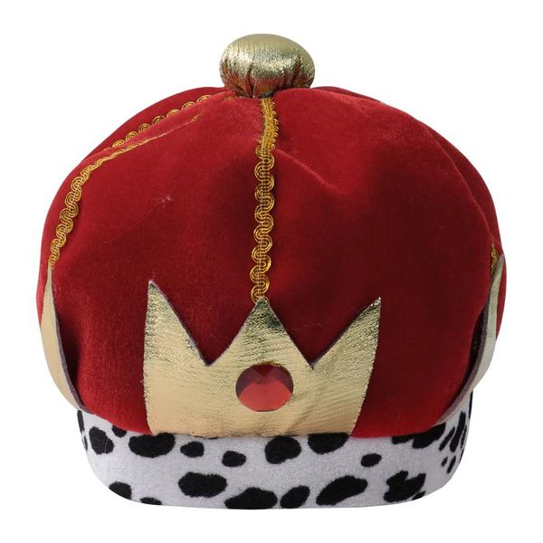 

caps & hats kids boys king crown hat royal plush cap of the prince epiphanys kings day happy birthday party decoration, Yellow