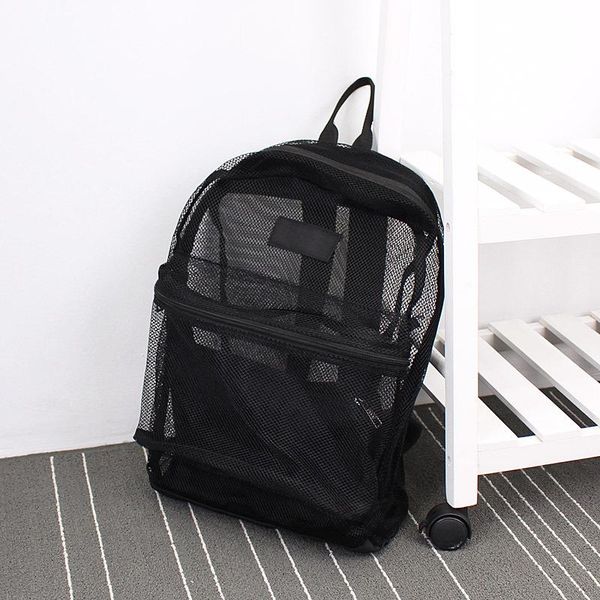 

backpack fashion women transparent mesh for boys and girls light weight rucksack travel shoulder bag